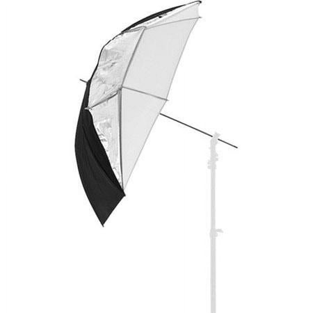 UPC: 0887827000051 | 28  Small All-In-One Umbrella with 8mm Shaft  Silver/White