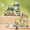 thumbnail image 3 of 1077pcs Little Bear Coffee Shop/860pcs Panda Tea House Mini Building Blocks Toy, Cute Street View Architectural Model Set, Room Decorations, New Year Gift, Christmas Gift, Birthday Gift, 3 of 5
