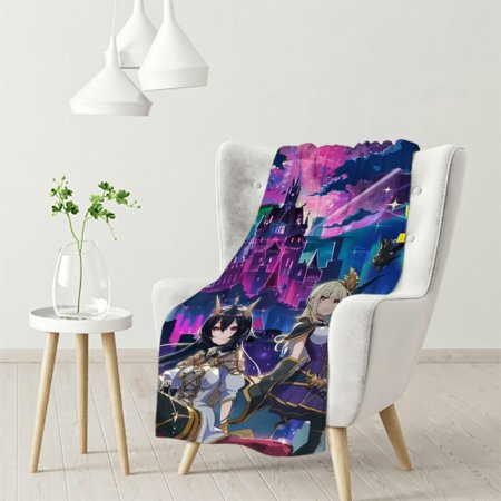 Gushing Over Magical Girls Poster Cozy Blanket Soft Blanket Miniature Wool Blanket for Sofa Sofa Bed Adult Gifts