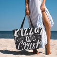thumbnail image 6 of Honeii In Pizza We Crust Art for Tote Bag with Adjustable Strap,Beach Bag, Waterproof Sandproof Beach Tote Bag, Large Capacity Foldable Beach Bags, 6 of 7
