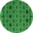thumbnail image 1 of Ahgly Company Indoor Round Abstract Green Modern Area Rugs, 7' Round, 1 of 4