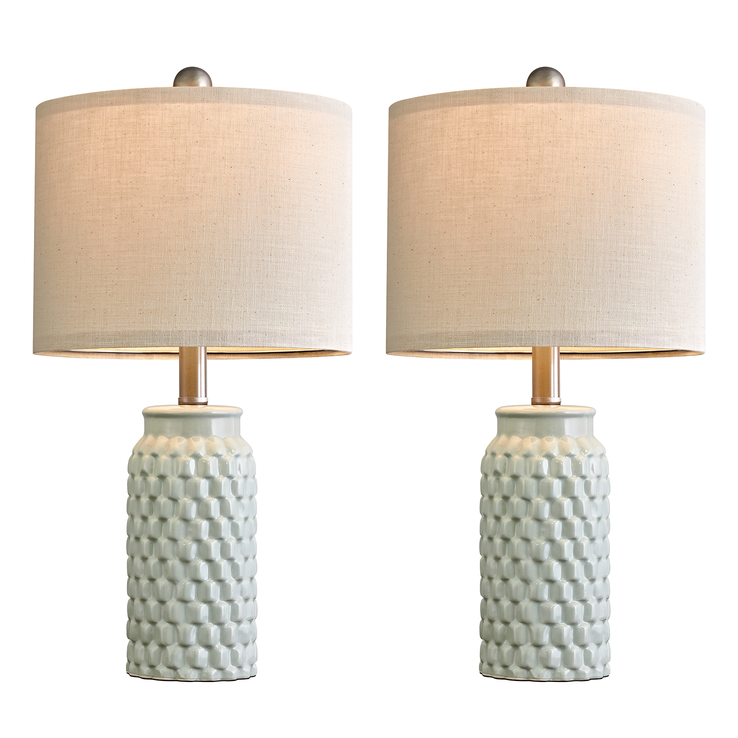 Oneach Modern Ceramic Table Lamps Set of 2, Light Green photo 8