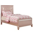 thumbnail image 2 of Furniture of America Starnom Tufted Panel Wood Rose Pink Full Kids Bed, 2 of 6