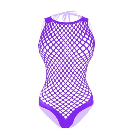 Midwennn Women Sexy Underwear Sexy Hollow Stockings Mesh Stockings Large Size Mesh Clothes Mesh Bodysuit for Women Sexy Lingerie