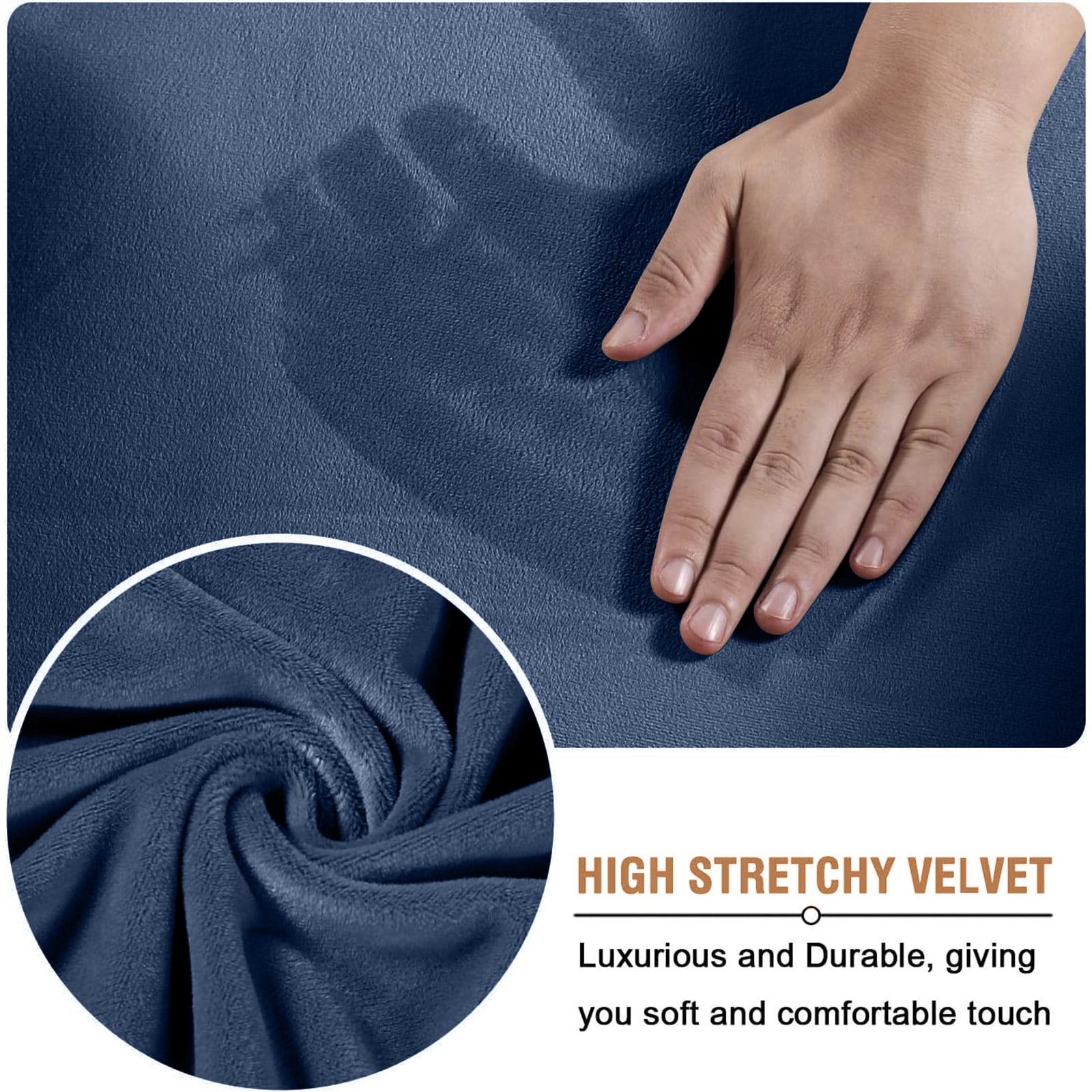 SANMADROLA 100% Waterproof Couch Covers Velvet Stretch Slipcover for 3 Cushion Sofa Cover Non Slip Leakproof Washable Furniture Protector for Kids Dogs Cats Pets