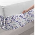 thumbnail image 2 of Violet Bed Skirt, Floral Continuous Printing of Lavender Blossom Provence Wild Flowers, Elastic Bedskirt Dust Ruffle Wrap Around for Bedding Decor, 4 Sizes, Pale Eggshell Multicolor, by Ambesonne, 2 of 2