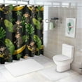thumbnail image 7 of Orinice Cartoon Monkey Shower Curtains,Cute Tropical Forest Leaves Bananas Animal Monkey Bathroom Curtain  Washable Cloth Fabric Bathroom Decor Set with Hooks 60x72, 7 of 7