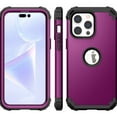thumbnail image 1 of Allytech Phone Case for iPhone 14 Pro 6.1" 2022, Soft TPU Bumper + PC Hard Back [4 Corners] Shockproof Protection Heavy Duty Cover for iPhone 14 Pro 5G, Purple, 1 of 9