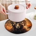 thumbnail image 5 of Sheep Fire Clouds Trivet Mats Woven Pot Holders 3Pcs Non-Slip Heat Resistant for Hot Pots Pans Pats, 5 of 6