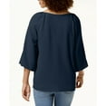 thumbnail image 2 of Charter Club Womens Blouson Pullover Blouse, Blue, Large, 2 of 2