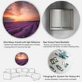 thumbnail image 5 of Designart - Sunrise & Dramatic Clouds Over Lavender Field XII - Farmhouse Metal Circle Wall Art, 5 of 5