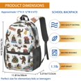 thumbnail image 3 of Bigfoot and Sticker White Pattern 17" School Backpacks for Teens,Waterproof Oxford Fabric,S-Shape Padded Straps for School,Travel,Hiking,Camping, 3 of 6