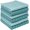 Aqua, variant on Bumble Premium Dish Cloths 13"x13" (6 Pack) | 100% Natural Ring Spun Cotton | 400 GSM | Highly Absorbent & Soft |Yarn Dyed & Solid Dyed Terry Dish Cloth Set - Sage