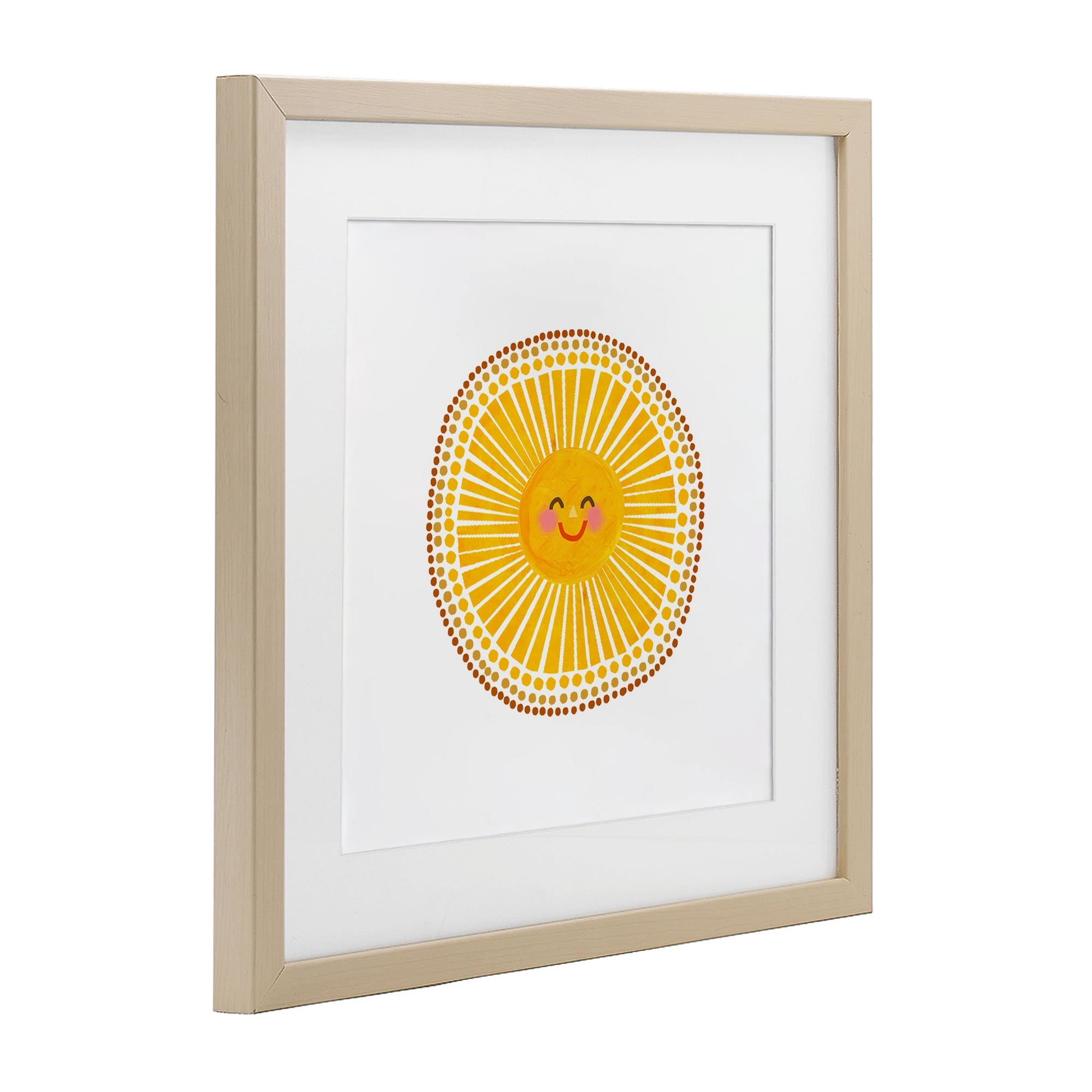 Stupell Industries Yellow Sun's Smile Birch Framed Print Under Glass, design by Katherine Herrell Studio