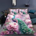 thumbnail image 2 of Funda Nórdica Queen Size Flor Pájaro Edredón Juego de Cama Hermoso Animal, 2 of 7