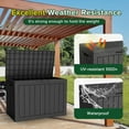 thumbnail image 5 of EasyUp 45 Gallon Resin Deck Box, Lockable Patio Outdoor Storage Box for Furniture, Garden Tools and Tools Storage, Waterproof Outside Storage Boxes, 5 of 9