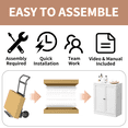 thumbnail image 6 of Hassch Small Pantry Cabinet with 2 Doors, Farmhouse Metal Storage Cabinet with Side Hooks and Adjustable Shelves, Buffet Sideboard for Kitchen, Dining Room, Easy Assembly, White, 6 of 8
