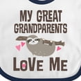 thumbnail image 4 of Inktastic My Great Grandparents Love Me Sloth Boys or Girls Baby Bib, 4 of 4