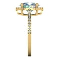 thumbnail image 3 of Clara Pucci 14K Yellow Gold 2.27ct BlueMoissanite Solitaire with Accents, 3 of 7