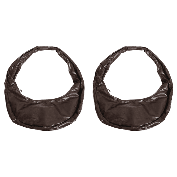 Bolso Hombro Con Forma Media para Mujer Piel Sintética Color Sólido (café)