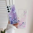 thumbnail image 2 of Compatible with Samsung Galaxy S23 Plus Glitter Butterfly Case?Glow in The Dark Women Girls Girly Bling Sparkle Flowing Quicksand Light up Case Soft TPU Bumper Luminous Phone Cover, Purple, 2 of 11