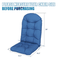 thumbnail image 5 of Sunmthink Adirondack Chair Cushion Set of 2, 4 Inch Thickness Waterproof UV-Protected Outdoor Patio Cushions, Blue, 5 of 6