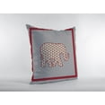 thumbnail image 3 of HomeRoots 412920 26 Po Éléphant Intérieur et Extérieur à Fermeture Éclair Coussin & 44; Rouge et Gris, 3 of 3