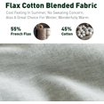 thumbnail image 2 of Hyde Lane Organic Linen Sheet Set - 4 Pcs Linen Cotton Bed Sheet Queen Size, Nature French Flax Cotton Blend Sheets for All Seasons - Soft & Breathable, 15" Deep Pocket (Queen, Sage Green), 2 of 16