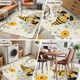 thumbnail image 5 of Yellow Gnomes Area Rugs 2.7'x5', Washable Small Throw Rugs for Kitchen Bedroom, Spring Floral Bees Daisy Branches Indoor Outdoor Rug Non-Slip Low Pile Carpet Runner Reversible Floor Mats, 5 of 8