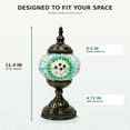 thumbnail image 4 of MEHOOM DIY Turkish Mosaic Lamp Kit, Rechargeable Bedside Table Lamp with 3 Color Temperatures and Stepless Dimming, Moroccan Boho Craft Kit for Adults, Classic Green, 4 of 10
