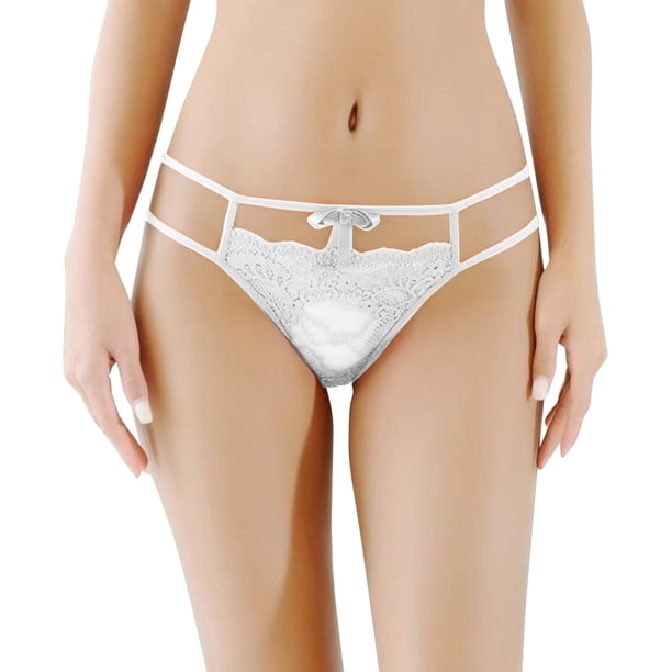 Gibobby Ropa interior termica Nuevas bragas sexis ajustadas de cintura con estampado Floral y letras para mujer(Blanco, L)