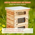 thumbnail image 5 of KFFKFF Bee Colony 30 Structure Beekeeping Starter Set, fir Wood with Beeswax Coating, 2 Large + 1 Medium Langstroth Beehive Units, Clear Acrylic Viewing Panels with Base for Novice, 5 of 9