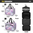 thumbnail image 3 of Travel Toiletry Bag with Metal Hook Large Capacity Cosmetic Bag Toiletry Bags for Travel, Gym, Camping Cute Pastel Watercolor Floral, 3 of 9