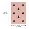 thumbnail image 3 of EWASWON Pink Christmas Tree Flannel Throw Blanket Soft Cozy Lightweight Holiday Decor for Couch Sofa Bed Machine Washable, 3 of 6