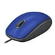 thumbnail image 2 of Ratón USB Logitech M110 con cable botones silenciosos diseño cómodo de uso tamaño completo Azul, 2 of 2