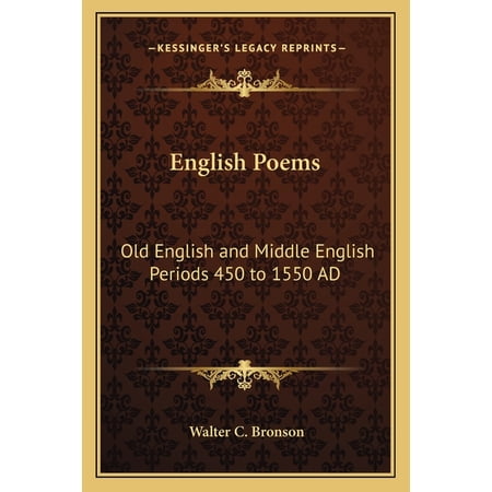 English Poems : Old English and Middle English Periods 450 to 1550 AD (Paperback)