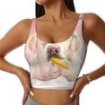 thumbnail image 2 of Lsque Dog Sitting In Bathtub With Duck On Head Printed Women'S Sports Bra, Compression, Moisture Wicking, High-Impact Sports Bra For Women,Supportive sports bra-X-Large, 2 of 9