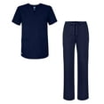 thumbnail image 1 of Adar Universal Unisex Scrub Set - Unisex V-Neck Scrub Top & Tapered Drawstring Scrub Pants, 1 of 7