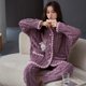 thumbnail image 3 of Pijamas de franela con dibujos animados para Mujer, ropa de dormir elegante, conjuntos de pijama de lana Coral, ropa de casa a la moda para invierno, 3 of 5