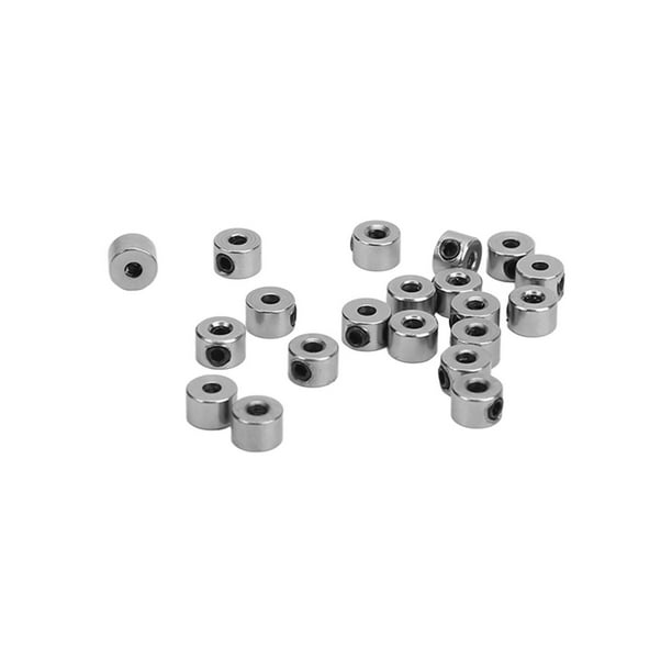 Ecomeon 20Pcs Landing Gear Stopper Set Wheel Collar 2.1mm Stainless Steel  Exquisite Craftsmanship RC Plane Model Aircraft Parts,Aircraft Model  Accessories,2.1mm Landing Gear Stopper Set Wheel Collar 