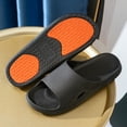 thumbnail image 2 of Men's House Slippers Slip-on Flat Heel Non-Slip Shower Shoes Mens Indoor Home Bedroom Pool Bathroom Home Shower Slippers Beach Shoes, 2 of 7