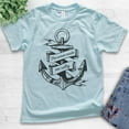thumbnail image 2 of Kids The Ocean Made Me Salty T-shirt, Youth Kids Boy Girl T-Shirt, Vacation Shirt, Beach T-shirt, Light Blue, Medium, 2 of 4