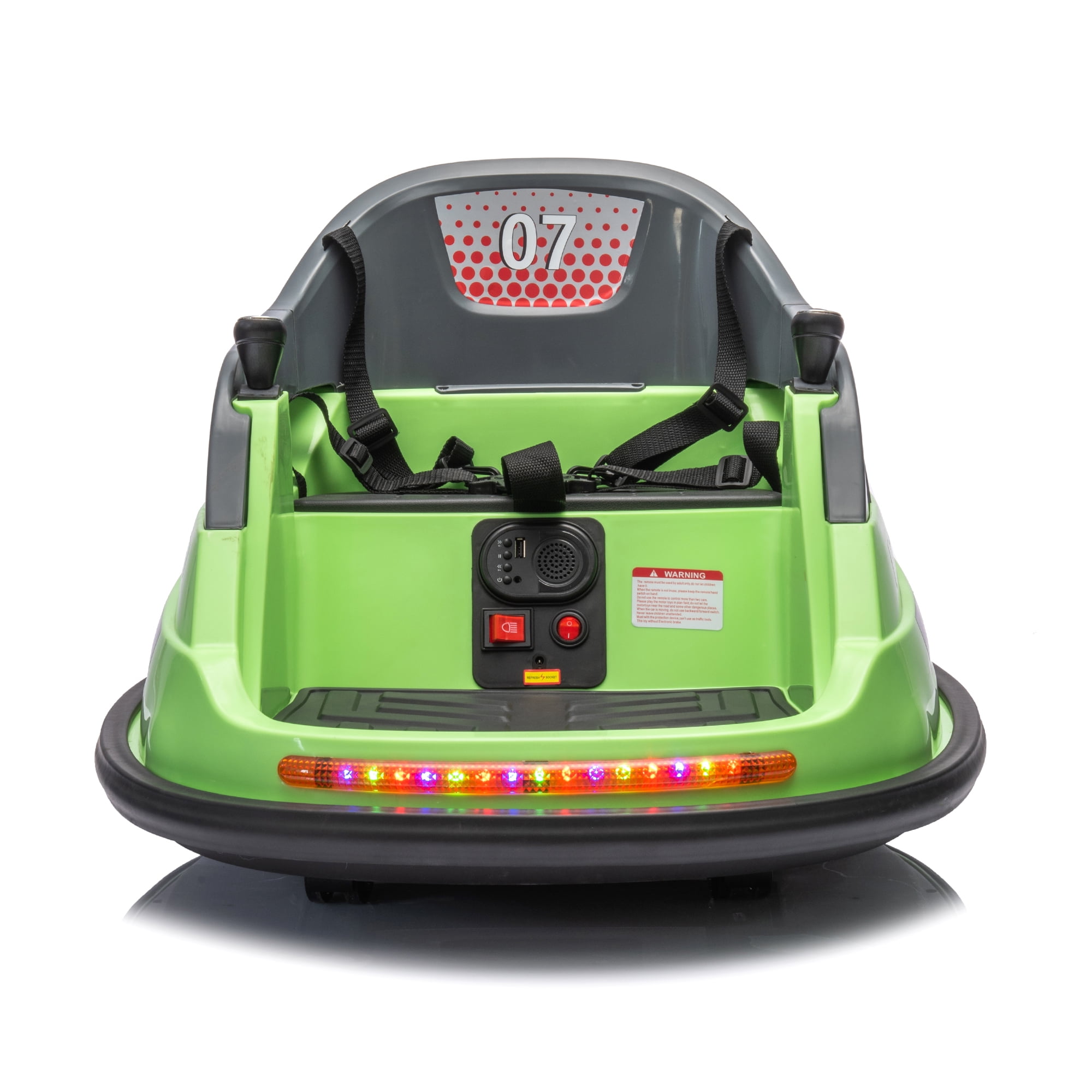 CIPACHO 12V Electric Ride On Bumper Car for Kids and Toddlers 1.5-5 Years Old, Baby Bumping Toy Gifts with Remote Control, LED Lights, Bluetooth, 360 Degree Spin, Green CIPACHO 12V Electric Ride On Bumper Car for Kids and Toddlers 1.5-5 Years Old, Baby Bumping Toy Gifts with Remote Control, LED Lights, Bluetooth, 360 Degree Spin, Green