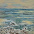thumbnail image 2 of Shanti, Shima 26x26 Black Ornate Wood Framed with Double Matting Museum Art Print Titled - Beyond the Restless Sea, 2 of 4