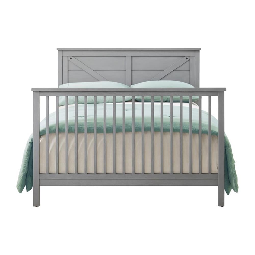 Oxford Baby Montauk Full-Size Bed Conversion Kit, Farmhouse Gray