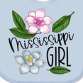 thumbnail image 4 of Inktastic Mississippi Girl Magnolia Flowers and Leaves Girls Baby Bib, 4 of 4