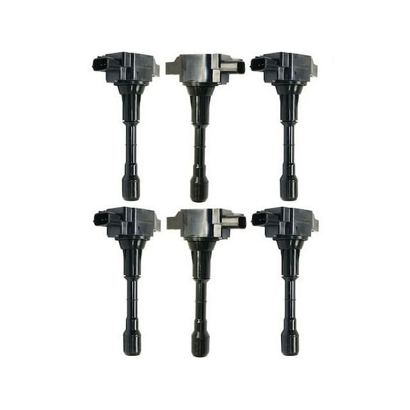 Ignition Coil Kit - 6 Piece - Compatible with 2008 - 2013 Infiniti G37 3.7L V6 2009 2010 2011 2012