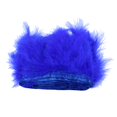thumbnail image 2 of Vestido de costura con flecos de plumas de pavo Zulema azul real 2 m, 2 of 8