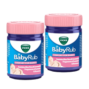 Vicks BabyRub Vapor Ointment 50ml – Duo Pack – Aloe Vera, Lavender & Rosemary Pack of 2
