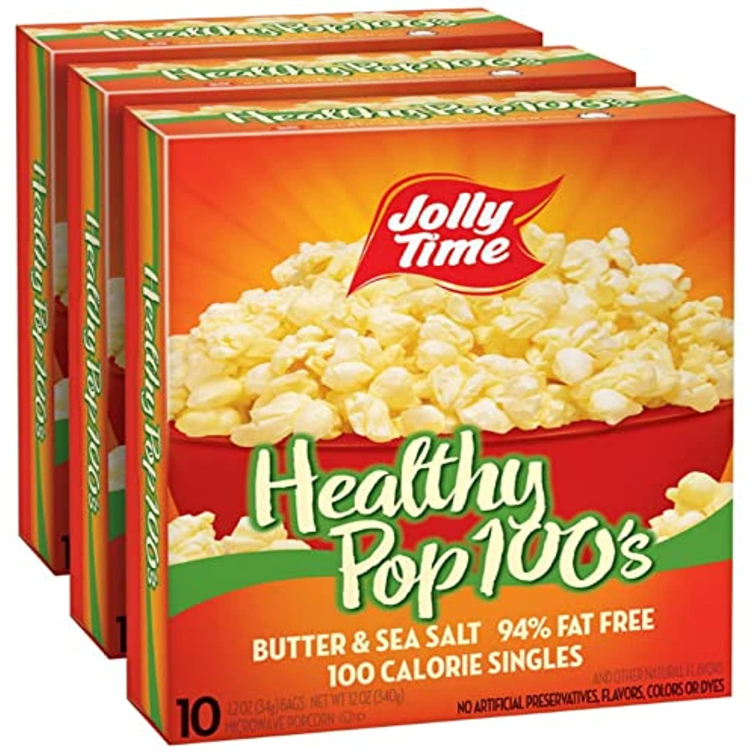 Jolly Time Natural Minis Microwave Popcorn Bags, Single Serving Mini